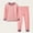 Pink, variant on WAVSUF Girls Fall Outfits Round Neck Long Sleeve Top and Pants Soft Breathable Home Casual Cotton Sets 2 Piece Pink 10-12