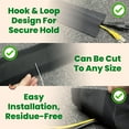thumbnail image 3 of Triani 6.6ft - 5/8" Hook and Loop Cable Sleeve Cable Grip Floor Cover Cable Protector Management Reversible Flexible Cable Sleeve Wrap Cover for Computer TV Desk Home, 3 of 7
