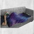 thumbnail image 6 of Fantasy Soft Flannel Fleece Throw Blanket, Psychedelic Northern Starry Sky of a Wolf Aurora Borealis Display, Cozy Plush for Indoor and Outdoor Use, 70" x 90", Blue Purple, by Ambesonne, 6 of 6