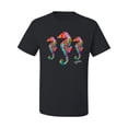 thumbnail image 2 of Wild Bobby, Colorful Rainbow Seahorses Animal Lover Men's Graphic T-Shirt, Black, Small, 2 of 3