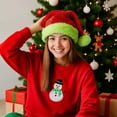 thumbnail image 5 of NWOKYZGH 1Pc Christmas Elf Santa Hat Adults Red and Green Santa Hats Thicken Plush Funny Christmas Hats for Xmas New Year Festive Holiday Party Supplies, 5 of 6