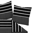 thumbnail image 2 of Janine Ropa de cama 2 piezas - J.D., macrosatinado, algodón mercerizado, acabado seda, a rayas Turrón/negro 155x220cm, 2 of 3