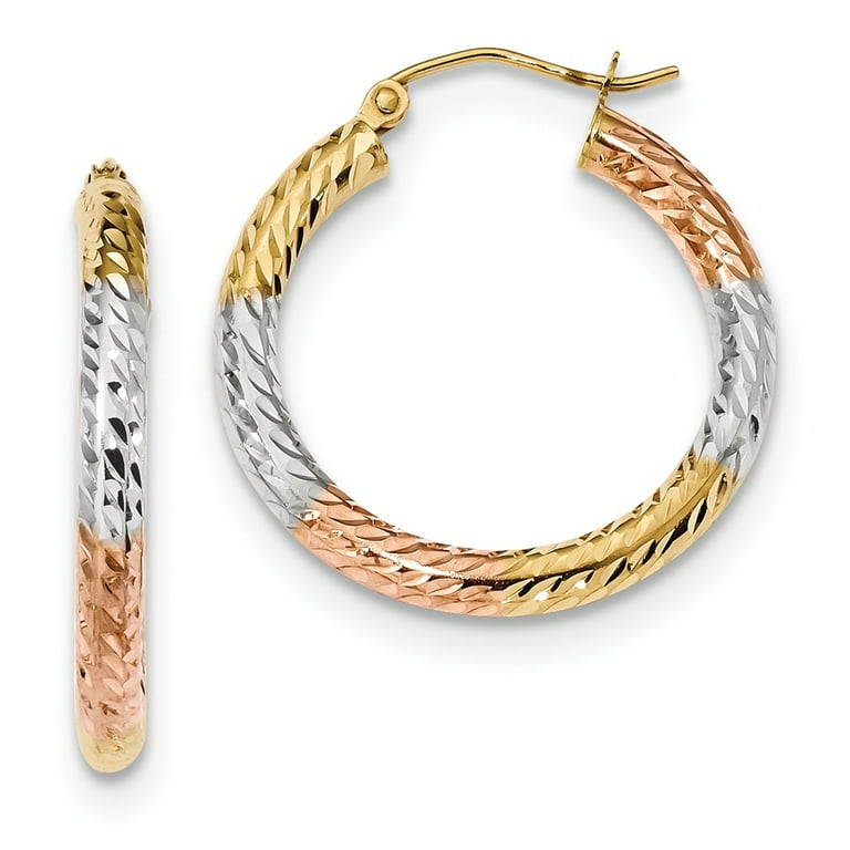 FB Jewels 14K Yellow Gold w White and Rose Rhodium Polished D C