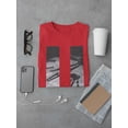 thumbnail image 3 of Paused Time Clock Pattern Design Men Red T-Shirt, Male Medium, 3 of 4