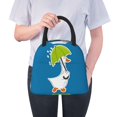 thumbnail image 6 of Fotbe Goose Holding an Umbrella Pattern Lunch Bag, Insulated Lunch Box, Small Leakproof Cooler Food Lunch Containers Reusable High Capacity Lunch Tote Bags for Work, Travel, Outdoor, 6 of 6