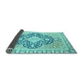 thumbnail image 2 of Ahgly Company Indoor Rectangle Geometric Light Blue Traditional Area Rugs, 2' x 5', 2 of 4