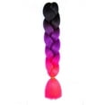 thumbnail image 1 of Nvzi Extensiones de cabello trenzado de ganchillo, 3 piezas, 23.6 pulgadas de largo, resistentes al calor, trenzadas de ganchillo, preestiradas, sin nudos, para peinado DIY, B185, 1 of 4