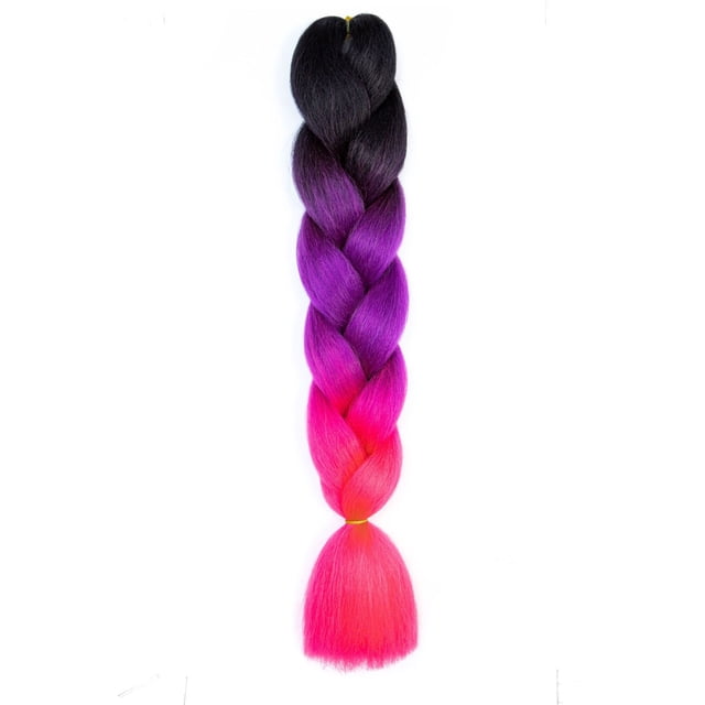 Nvzi Extensiones de cabello trenzado de ganchillo, 3 piezas, 23.6 pulgadas de largo, resistentes al calor, trenzadas de ganchillo, preestiradas, sin nudos, para peinado DIY, B185