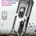 thumbnail image 4 of Allytech Rugged Case for Samsung Galaxy Z Fold4, Military Grade Protection Shockproof Cover with Metal Rotatable Ring Stand, Magnetic Car Mount Holder Case for Samsung Galaxy Z Fold4 - Silver, 4 of 9