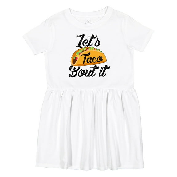 Inktastic Lets Taco Bout It Girls Toddler Dress