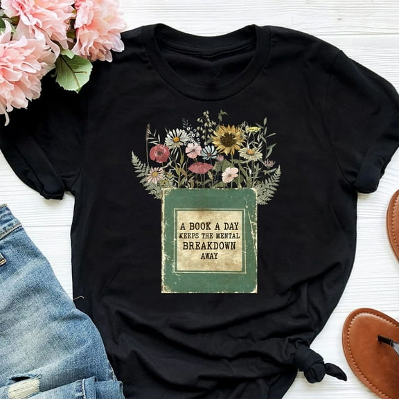 Book Mental Health Shirt, Book A Day Retro Shirt, Read More Book, Bookworm Shirt, Book Flo