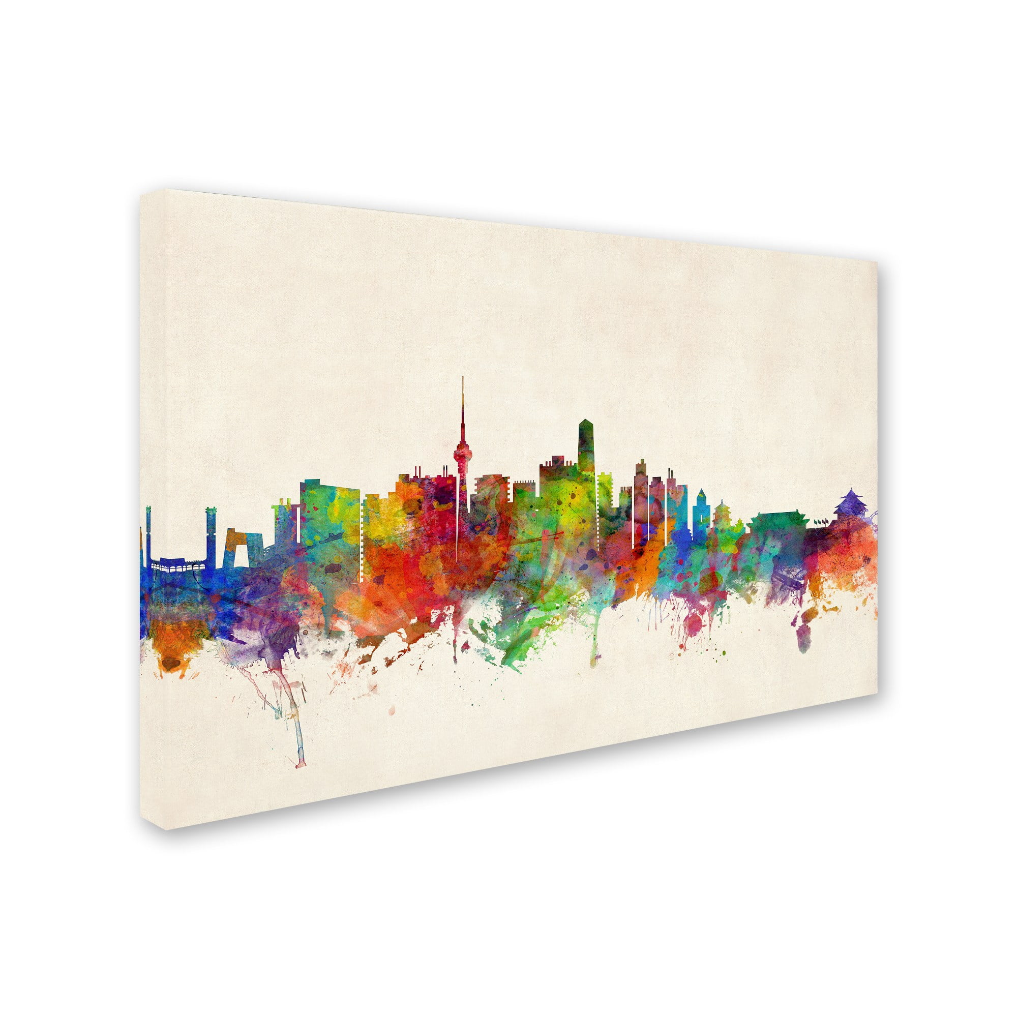 Trademark Fine Art "Beijing China Skyline" Canvas Art by Michael Tompsett