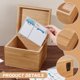 thumbnail image 5 of Caja de madera para recetas, con 50 tarjetas de recetas en blanco. Tapa abatible. Ideal para guardar recetas en casa o en la cocina. Medidas: 16,2 x 18,1 x 13,5 cm., 5 of 6