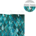 thumbnail image 5 of Bule Glass Mosaic Shower Curtain Waterproof Washable Bathroom Shower Curtain Polyester Cloth Fabric Bathroom Decor Set with 12 Hooks, 60x72 inches, 5 of 6