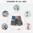 thumbnail image 6 of joogoo Boy Swim Trunks Motorcycle America Flag Bathing Beach Board Shorts 2T, 6 of 8