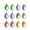 Color, variant on Gallickan 12 Pcs Glass Easter Hanging Eggs, 2 Inch Easter Eggs Hanging Ornaments Stripes & Polka Dots Easter Decorations Eggs for Party Birthday Home Garden Decoration, Color