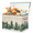 Color 3, variant on Jiaoprinted Pine Forest Toy Storage Box Chest with Lid & Divider, Winter Landscape Foldable Toy Organizer Bin with Sturdy Handles for Nursery Living Room, 85L, 25"x13"x16"