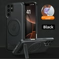 thumbnail image 2 of for Samsung Galaxy S24 Ultra Case Magnetic Bracket, Built-in Invisible Kickstand [Compatible with Magsafe] Wireless Charging PU Leather Rugged Protection for Samsung Galaxy S24 Ultra Phone Cases,Black, 2 of 8