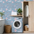 thumbnail image 4 of Peel and Stick Wallpaper Vintage Sewing Machine Shop blue Pink Wall Mural 17.7in x 9.8ft Self Adhesive Removable Wall Paper Renter Friendly Wallpaper for Girls Bedroom Nursery Livingroom, 4 of 8