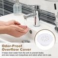 thumbnail image 6 of Uxcell 2 Pcs Bathroom Sink Overflow Ring, Round Caps Sink Hole Cover, Silicone ABS Hole Drain Cap with Odor Proof Valve for Kitchen Bathroom, White, 6 of 7