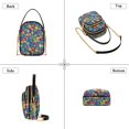 thumbnail image 3 of FORMRS Crossbody Bag for Women Quilted Travel Shoulder Cell Phone Purse with Chain Strap Handbag, Vibrant Art Leaves Pattern, 3 of 7