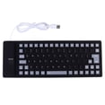 thumbnail image 1 of EeaseCA 85 Keys Roll Up USB Wired Keyboard Waterproof Silent Keyboard for Computer (Black), 1 of 7