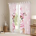 thumbnail image 3 of jejeloiu Wild Christmas Reindeer Curtains Pack of 2 (42x84 Each),Merry Xmas Curtains Blackout,Pink Brown White Bedroom Curtains For Children,Super Cozy Room Decor, 3 of 6
