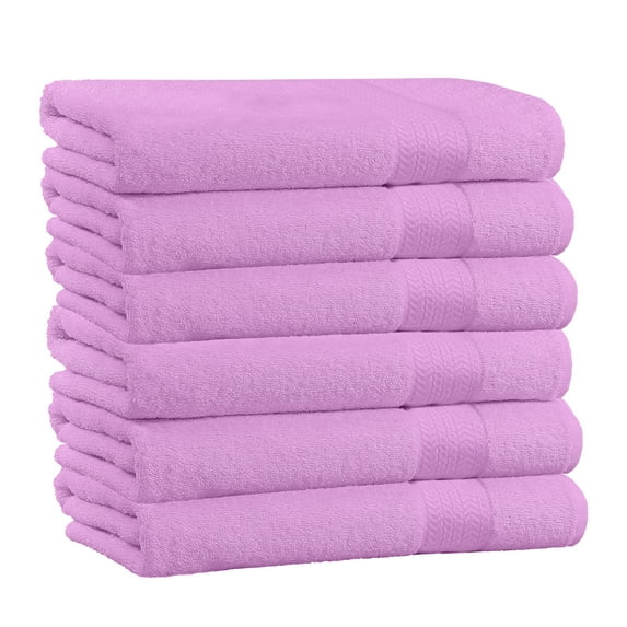 100% Cotton 4-Piece Bath Towels - Extra Soft Fade-Resistant Towels - 54" x 27" - (Lavender)