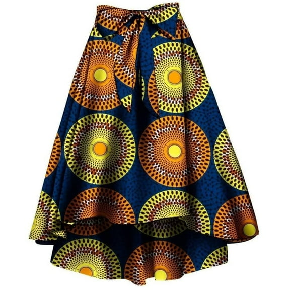 African Print Summer Skirt for Women Traditional Ankara Dashiki Brautiful Dress