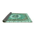 thumbnail image 2 of Ahgly Company Indoor Rectangle Abstract Turquoise Blue Modern Area Rugs, 2' x 5', 2 of 4