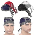 thumbnail image 4 of 4 Pack Men's Cotton Chemotherapy Beanie for Cancer Patients Hair Loss, Soft Breathable Skull Cap Head Cover, 4 of 5
