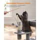 thumbnail image 5 of Árbol para Gatos, Torre Pequeño de Gatos con Plataforma Acolchada, Centro de Actividades para Gatos, 3 Pompones, Gris Claro, 5 of 8