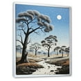thumbnail image 2 of Designart "Nocturnal Baobab Scene" Tree Baobab Floater Framed Wall Art Living Room, 2 of 5