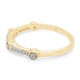 thumbnail image 3 of 1/8 Carat Round Cut Lab Created Moissanite Diamond Station Wedding Band Ring In 10K Solid Yellow Gold Jewelry For Women (G-H Color, VVS1 Clarity, 0.12 Cttw)-6, 3 of 7