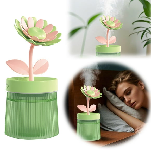 Humidificateur Mini à Fleurs Mignon 260 ml Humidificateurs de Bureau pour Chambre Portable Petite Brume Fraîche Humidification pour Maison Chambre de Bébé et Intérieur Alimenté par USB