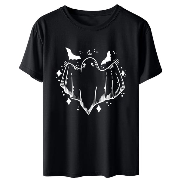 Moda para adultos, manga corta, cuello redondo, estampado, blusa informal, camiseta, tops, camisa Pompotops hfajkhk141178