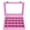 Pink, variant on 24 Grid Velvet Glass Jewelry Ring Display Organiser Box Tray Holder Earrings Storage Case (Gray)