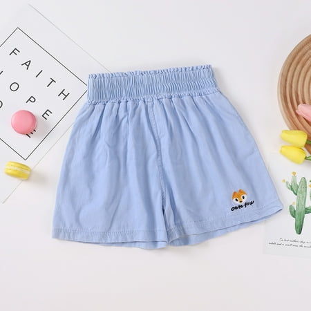 

PEASKJP Toddler Baby Girls Jean Shorts Skin-Friendly Kid Girls Relaxed-Fit Casual Briefs Bubble Short Pants B 3 Years