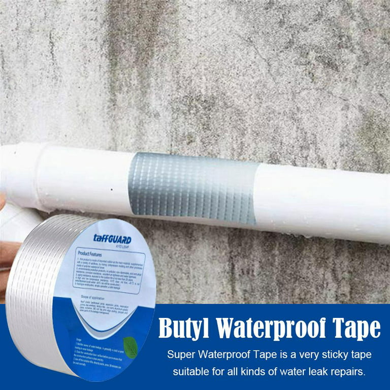 Super Anti Leakage Waterproof Tape Extra Thick Aluminum Foil Strong Tape  Butyl Adhesive Patch Wall Roof Crack Repair Pipe Fixes - AliExpress