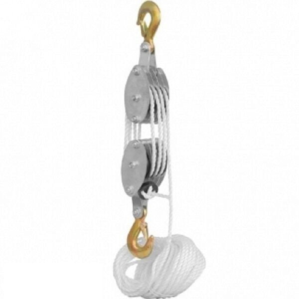 2 Ton Poly Rope Hoist Pulley Wheel Block and Tackle Puller Lift Tools