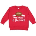thumbnail image 2 of Inktastic Football My Daddy is the Coach Toddler Sweatshirt, 2 of 4