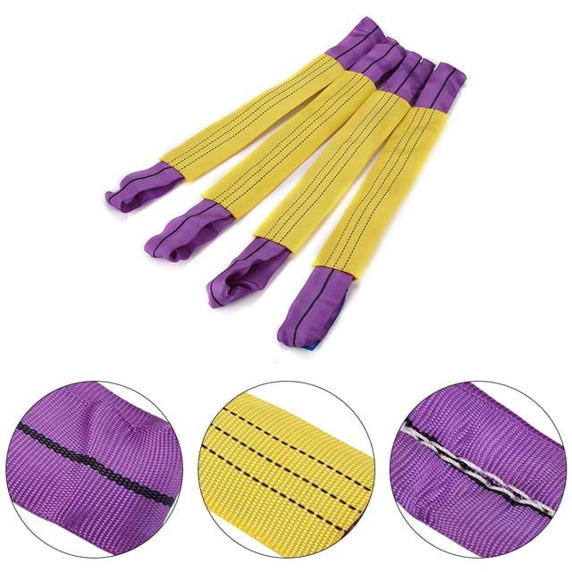 Rueda De Aleación De Recuperación Correas De Enlace De Seguridad Transportador De Remolque X 4 Accesorios De Coche Amarillo/Morado 4 Uds matsuzay VI005356-00