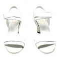 thumbnail image 5 of Franco Sarto Osmina Ankle Strap Sandals White Faux Leather Chic and Effortless, 5 of 6