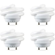 Sleeklighting 13Watt T2 Spiral CFL GU24 Base Puck Light Bulb 2700K 800lm -UL Approved  4pack