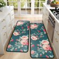 thumbnail image 4 of Kitchen Rugs Sets Of 2,Pioneer Flower Floral Print Pattern Anti Fatigue Kitchen Mat Rugs Non Slip Washable,Decorative Kitchen Floor Mats for Kitchen,Sink,Laundry,17"x47"+17"x47", 4 of 5