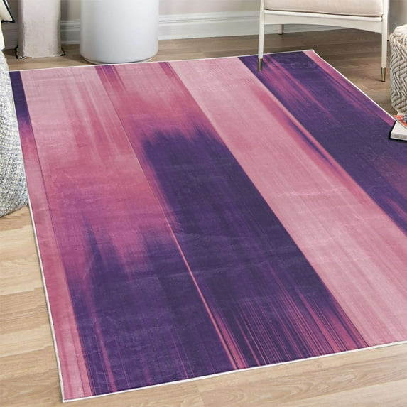 Earth Tones Decorative Rug, Abstract Modern Design Ombre Inspired Smooth Color Transitions, Quality Carpet for Bedroom Dorm and Living Room, 6 Sizes, Quartz Rose, by Ambesonne