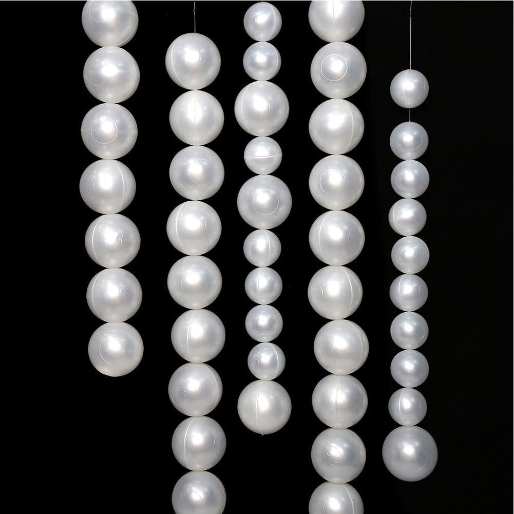 10 PCS DIY Pearl Garland Kit, 3.15 Inch (80MM) Jumbo Faux Pearl Beads with Needle & String for Wedding Arch, Backdrop, Banquet Decor, Bridal Shower Party Supplies