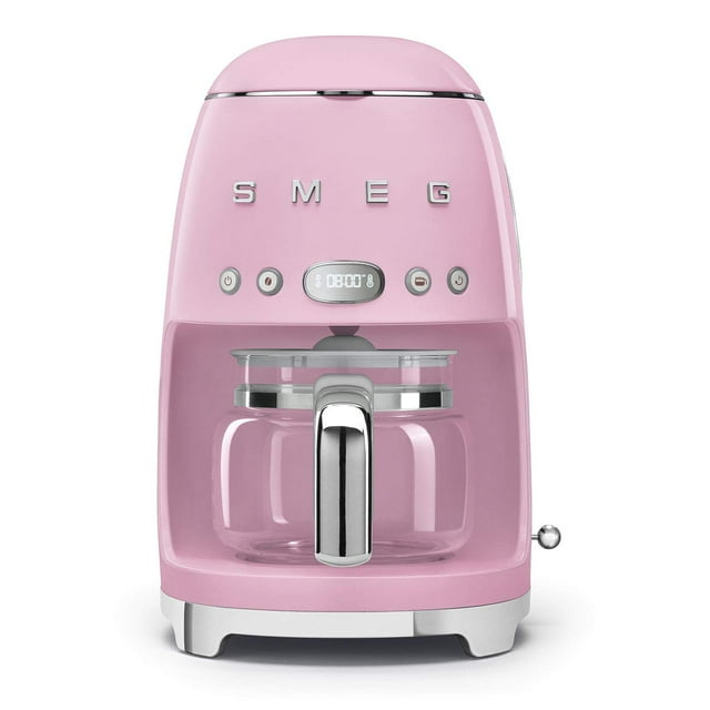 Cafetera Smeg, estilo retro de los años 50, jarra de vidrio para 10 tazas
