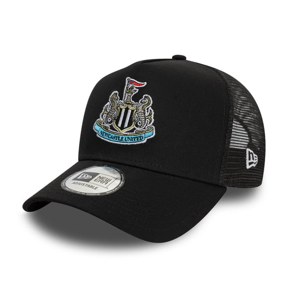 Newcastle United - New Era Black E-Frame Trucker Hat
