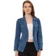 thumbnail image 1 of Chaqueta de mezclilla Allegra K Trabajo con Bolsillos Azul Vaquero M, 1 of 4
